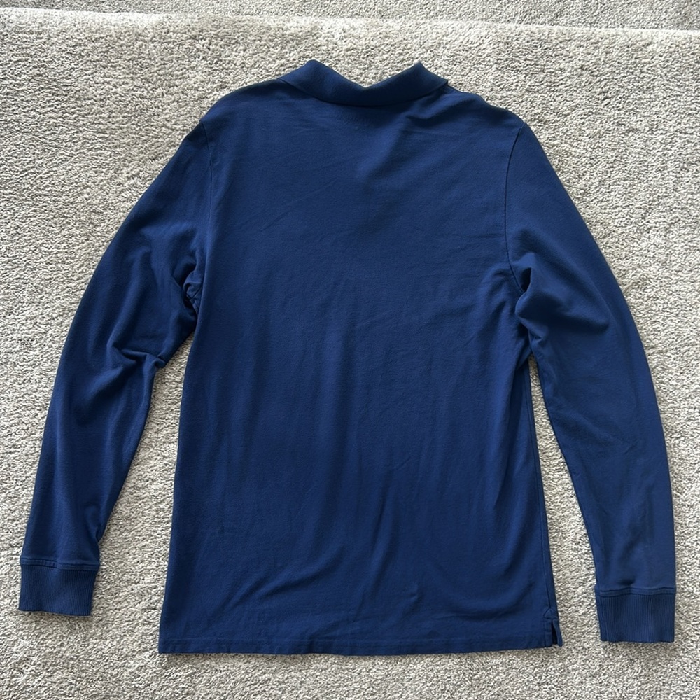 Men’s Vineyard Vines Navy Pique Long Sleeve Shirt - Picture 5 of 5